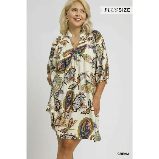 Abstract Print Dress