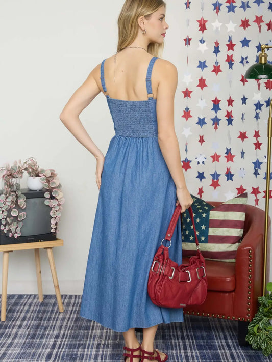 Midi Denim Dress