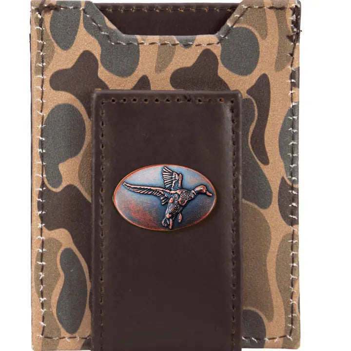 Mallard Vintage Leather Magnetic Front Wallet