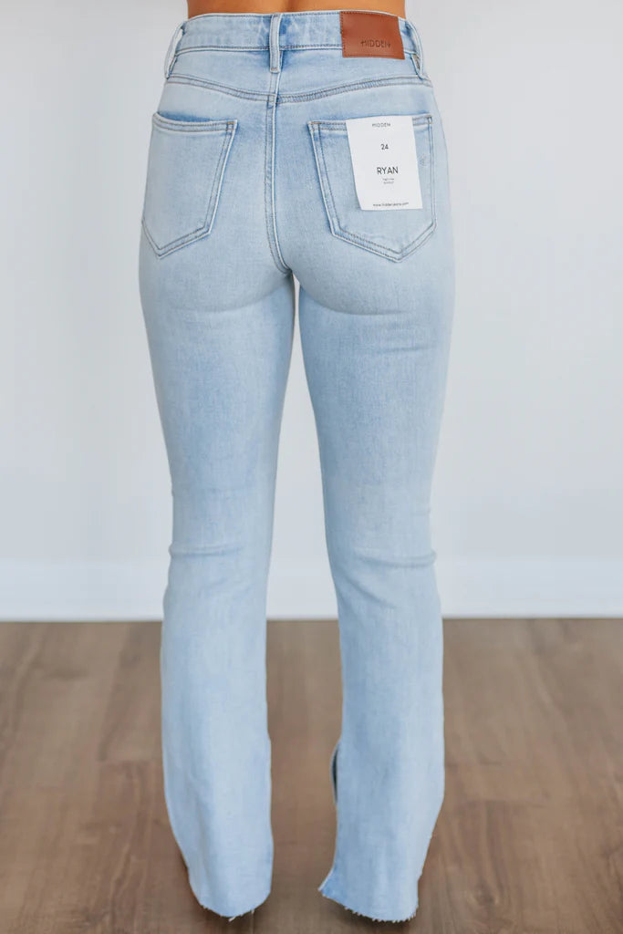 Ryan High Rise Bootcut Jeans with Slit