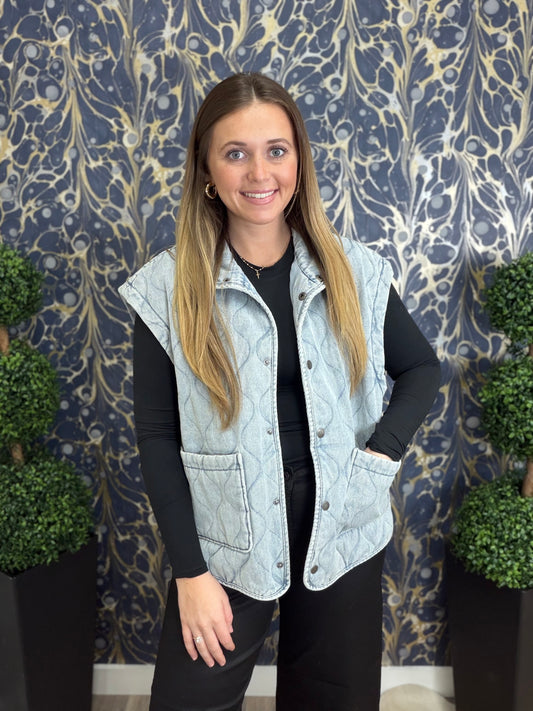 Sunday Fade Denim Vest