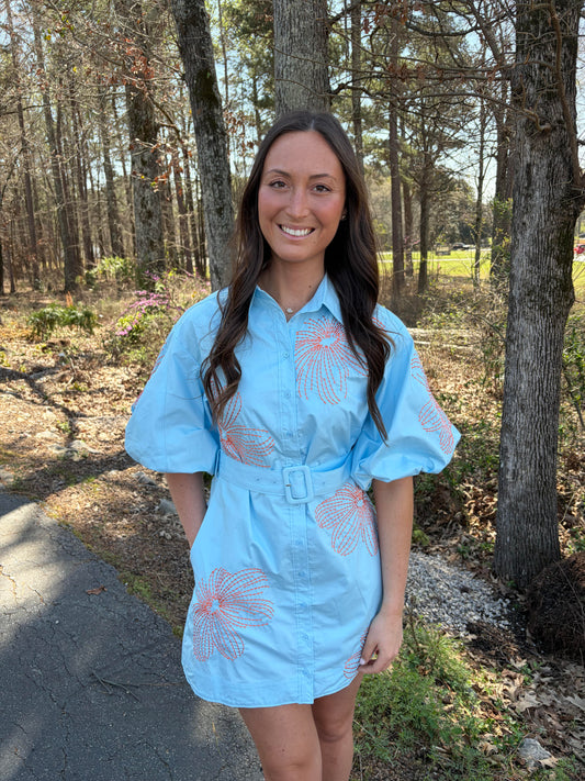 Skyline Belted Mini Dress