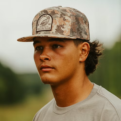 Wildgame 7 Panel Camo Quail Patch Hat